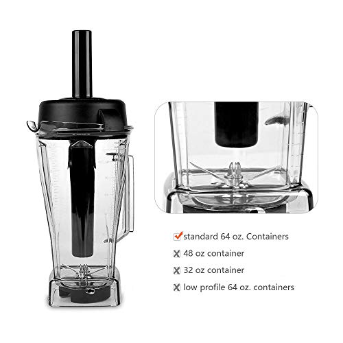 EVERIE Tamper Compatible with Vitamix Classic Standard 64 Oz Containers (9.5‘’ Long Arm), Not Compatible with Low Profile 64 Oz Containers - Image 5