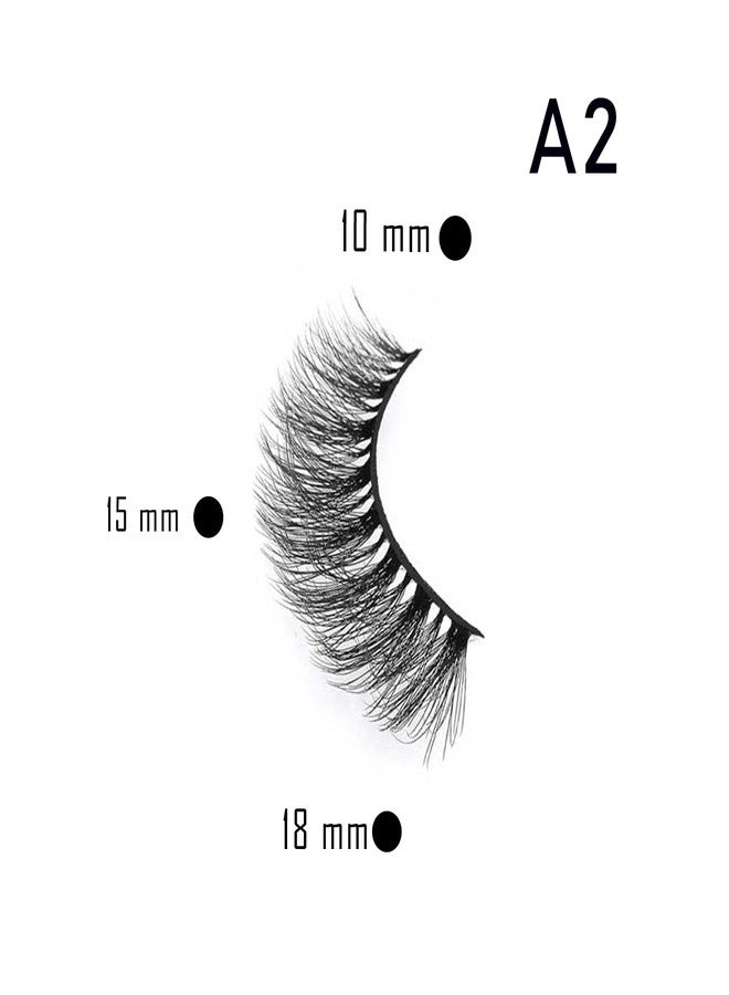 Bobi False Eyelash, Eye Makeup Lash 3D Volume Natural Vivid Fake Lashes 10 mm Soft, Comfortable, Non-irritating, Lightweight, Synthetic Hair, Reusable Lashes For Women (A2)- 8 Pair - Image 5