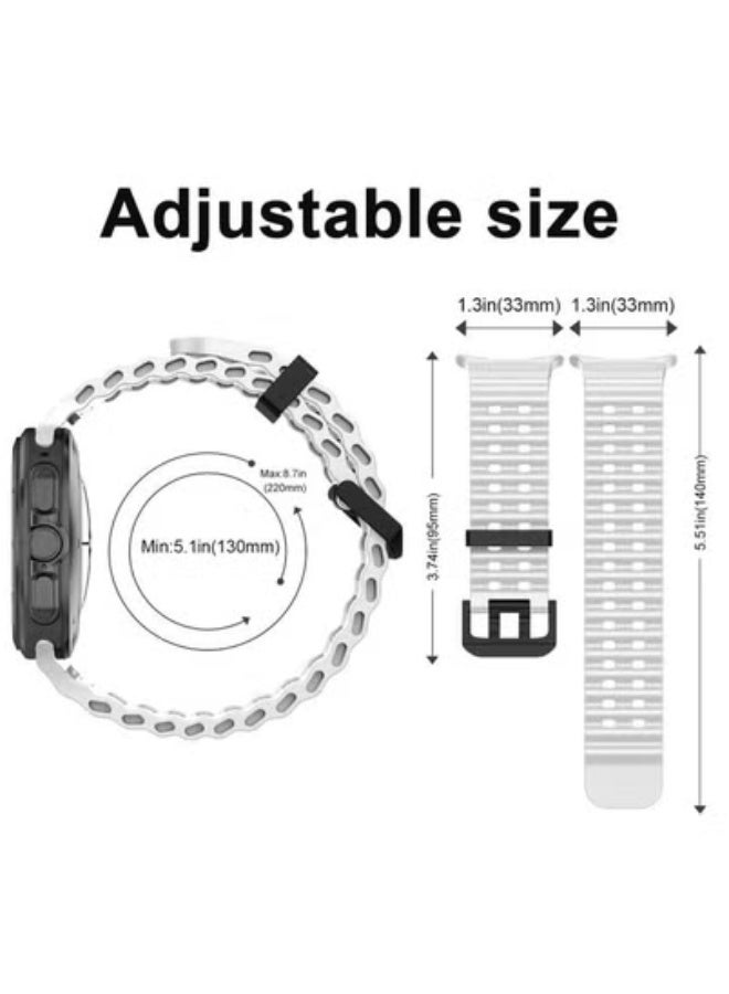 JAJEEK Samsung Galaxy Watch 7 Ultra Replacement Strap 47mm – Soft Silicone Adjustable Sport Band for Men & Women – Sweatproof, Waterproof, Durable, Comfortable Wrist Strap – Quick Release Bracelet Compatible with Samsung Galaxy Watch 7 Ultra Smartwatch - Image 3