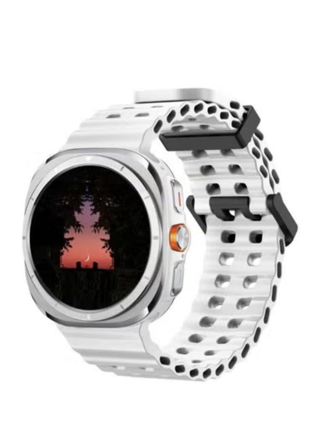 JAJEEK Samsung Galaxy Watch 7 Ultra Replacement Strap 47mm – Soft Silicone Adjustable Sport Band for Men & Women – Sweatproof, Waterproof, Durable, Comfortable Wrist Strap – Quick Release Bracelet Compatible with Samsung Galaxy Watch 7 Ultra Smartwatch - Image 1