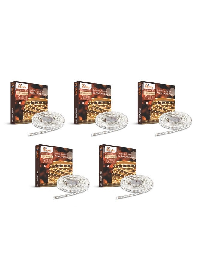 Murphy 25W LED Strip 2835 Cove Light 5 Metre (Cool White) with Driver, Pack of 5 - Image 1