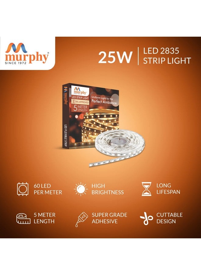 Murphy 25W LED Strip 2835 Cove Light 5 Metre (Cool White) with Driver, Pack of 5 - Image 2