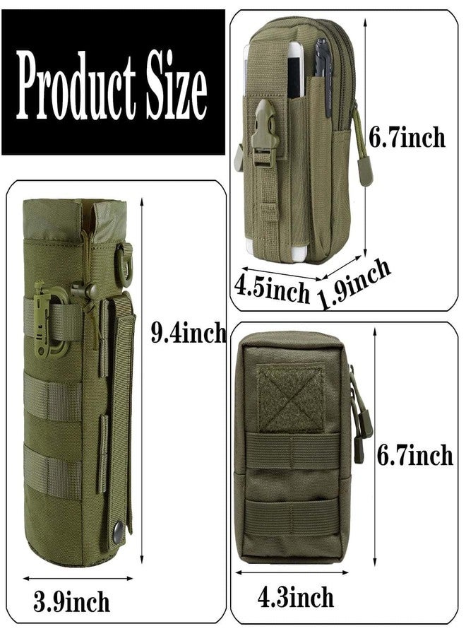 LUYEJKO 3 Pack Molle Pouches,Utility Tactical Pouches and Tactical Bag Attachments (Green) - Image 4
