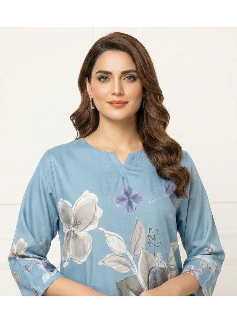 Women's Printed Co-Ords 2-Piece Stitched Suit – Pakistani Designer Dress – Ready to Wear - Image 3