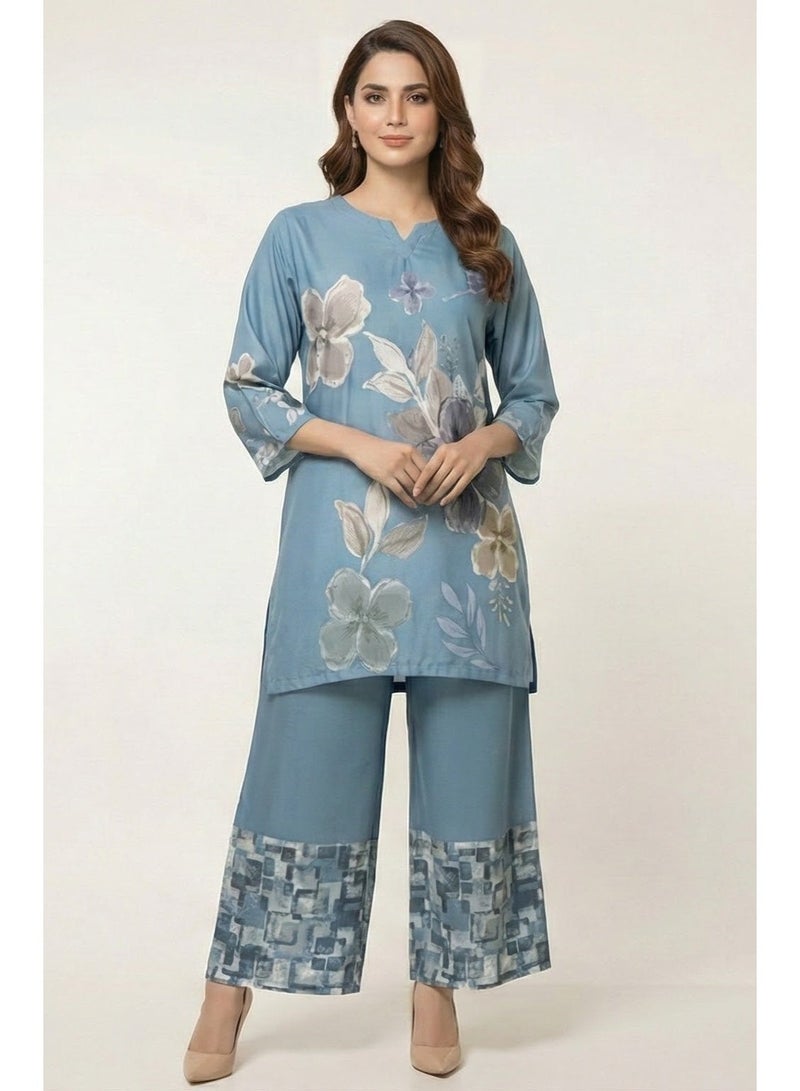 Women's Printed Co-Ords 2-Piece Stitched Suit – Pakistani Designer Dress – Ready to Wear - Image 1