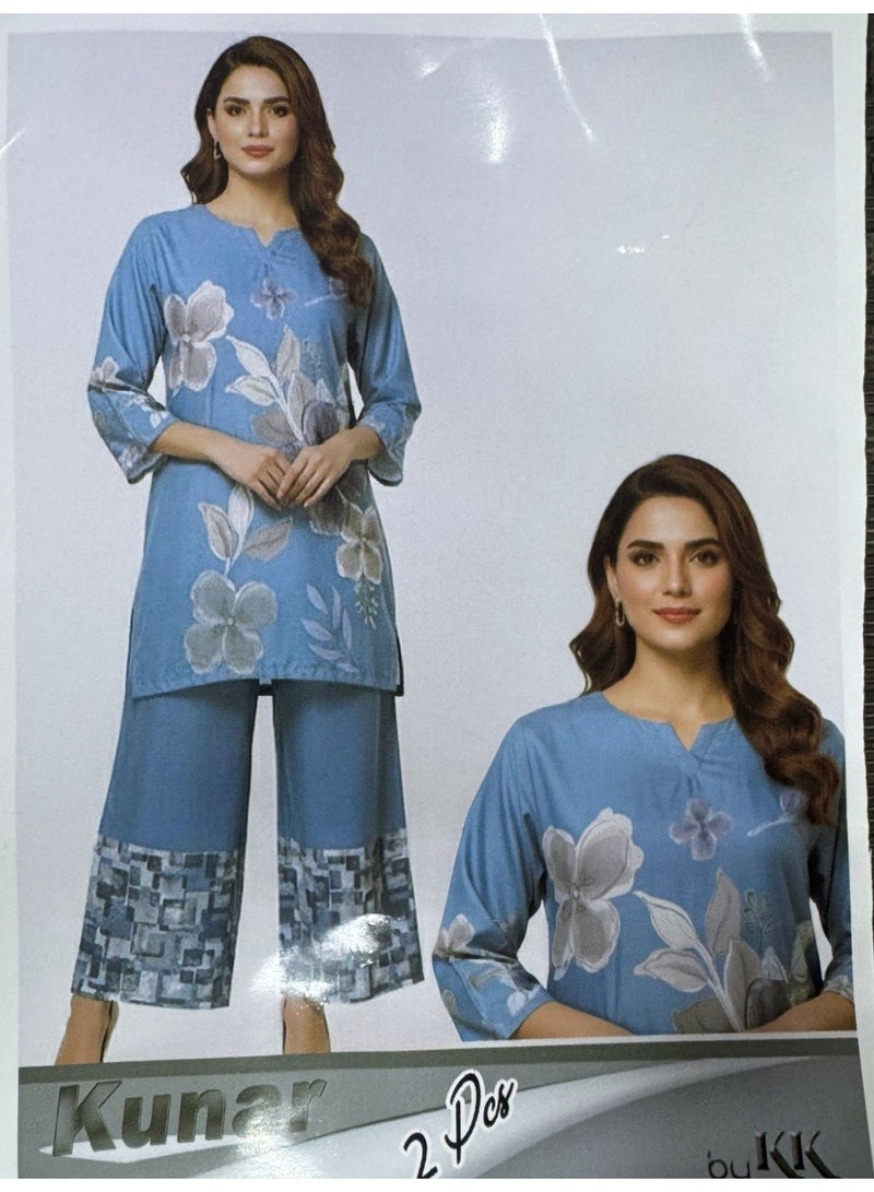 Women's Printed Co-Ords 2-Piece Stitched Suit – Pakistani Designer Dress – Ready to Wear - Image 2