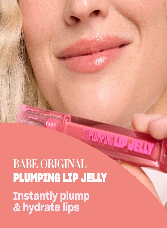 BABE ORIGINAL Plumping Lip Jelly for Fuller Looking Lips | Lip Gloss with Peptides Hyaluronic Acid Plumps & Hydrates Lips | Cruelty-Free, Vegan Formula with High Shine & Long-Lasting Color, Peach - Image 2