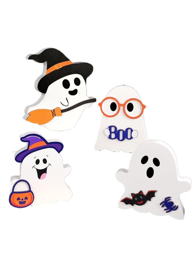 Home Smart HomeSmart Halloween Cute Ghost Decoration for Boys and Girls | 4 PCs Set of Ghosts for Halloween Theme Parties, Ideal Choice for Halloween Decorations (White, 4 Pcs) - Image 1