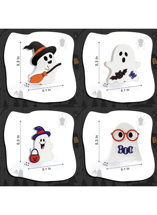 Home Smart HomeSmart Halloween Cute Ghost Decoration for Boys and Girls | 4 PCs Set of Ghosts for Halloween Theme Parties, Ideal Choice for Halloween Decorations (White, 4 Pcs) - Image 2