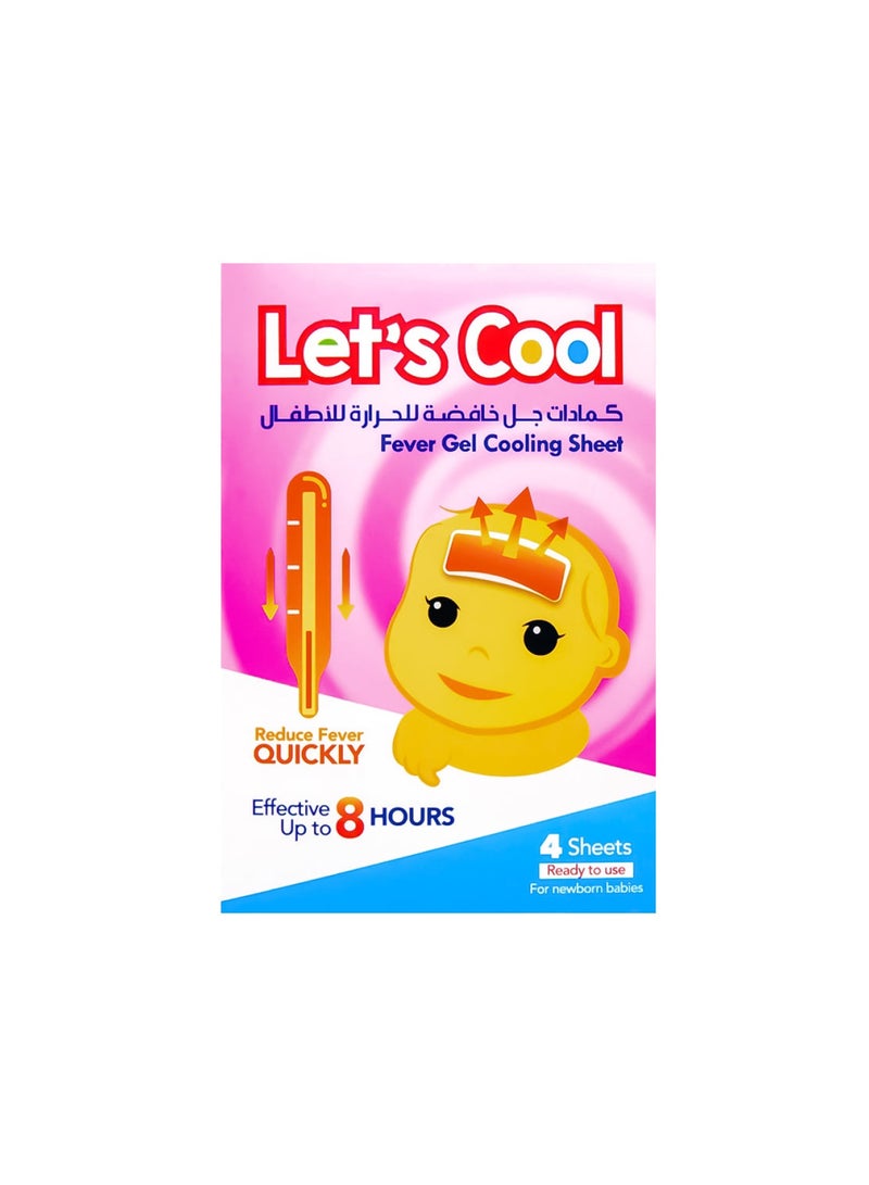 Let's Cool Baby Accessories Fever Gel Sheet Infant 4S