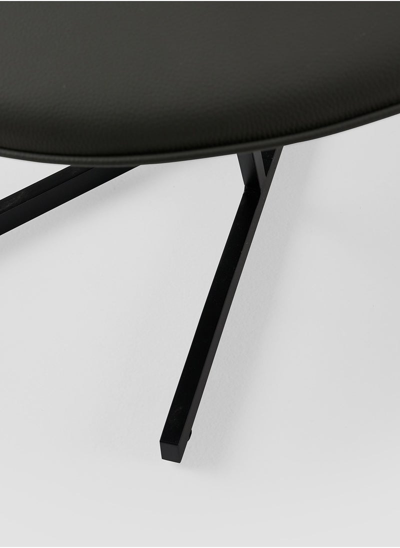 AL HUZAIFA FURNITURE - Ryder Half-Leather Leisure Chair, Stainless Steel Legs - Image 1