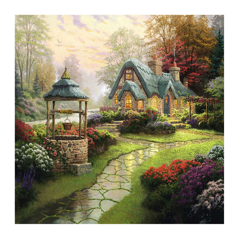 Round Diamond Rhinestones 5D DIY Diamond Painting for Home Wall Decor - Image 1