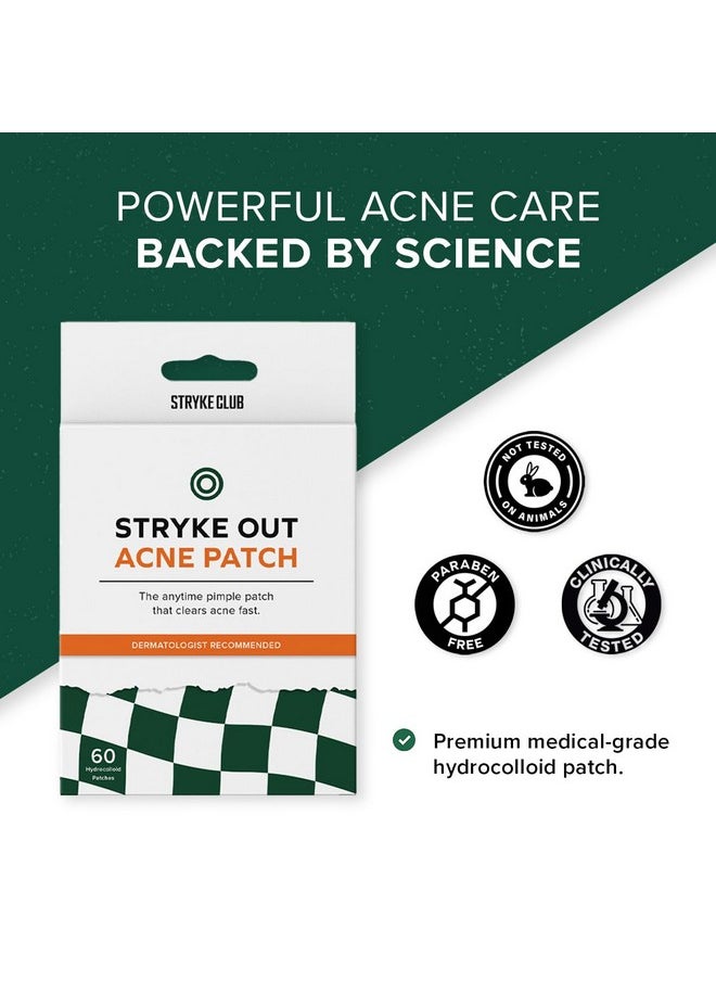 Stryke Club - Acne Patch, Hyrocolloid Sticker, For Teens, Fast Acting Treatment, Ultra-Thin Matte, Uv-Sterilized, Non-Toxic, 60 Count - Image 1