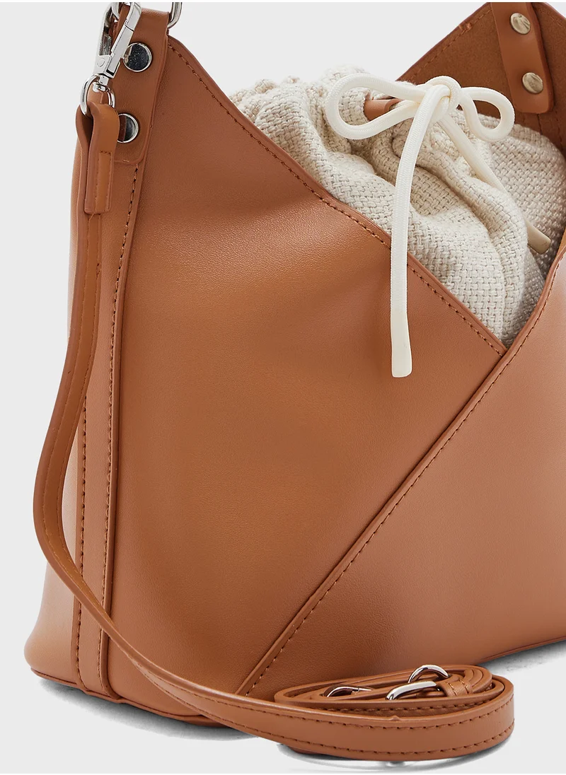 ELLA Drawstring Detail Shoulder Bag