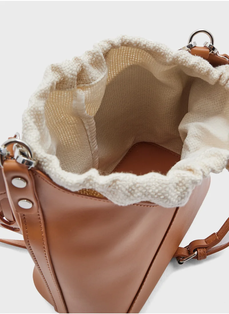 ELLA Drawstring Detail Shoulder Bag