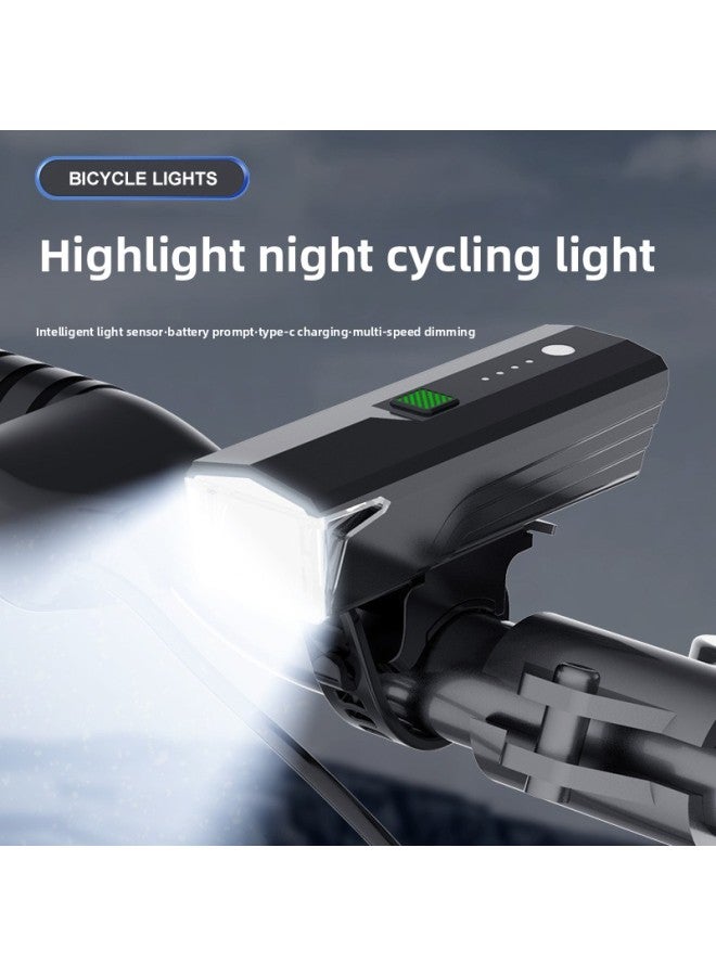 Night Riding Strong Light Highlight Mountain Road Bike Riding Equipment Accessories Lighting USB Rechargeable Bicycle Light