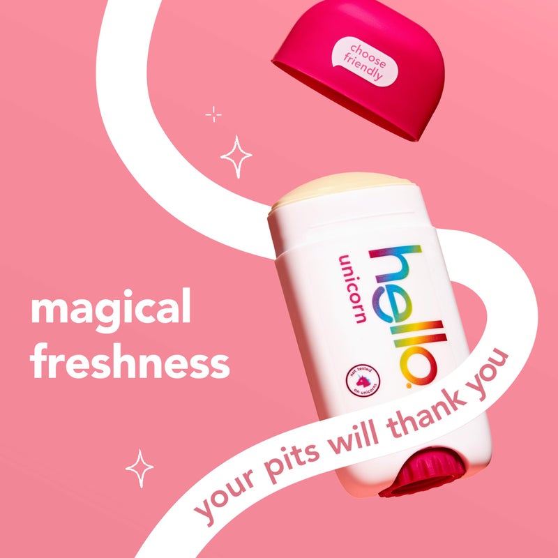 hello Unicorn Aluminum Free Deodorant for Women, Girls, Safe for Kids, Dermatologically tested, Natural Fragrance, 2 Pack - Image 2