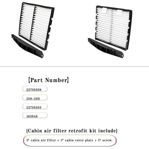 ZIMGLOBAL Cabin Air Filter Retrofit Kit for 2007-2014 Chevy Silverado Suburban Tahoe Avalanche | GMC Sierra Yukon | Cadillac Escalade | Replaces #22759208 259-200 22759203 103948 - Image 5