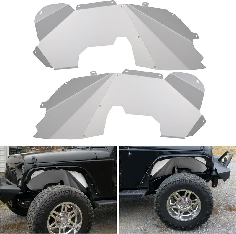 ECOTRIC Front Inner Fender Liners for 2007-2018 Jeep Wrangler JK & JKU Unlimited - Image 1