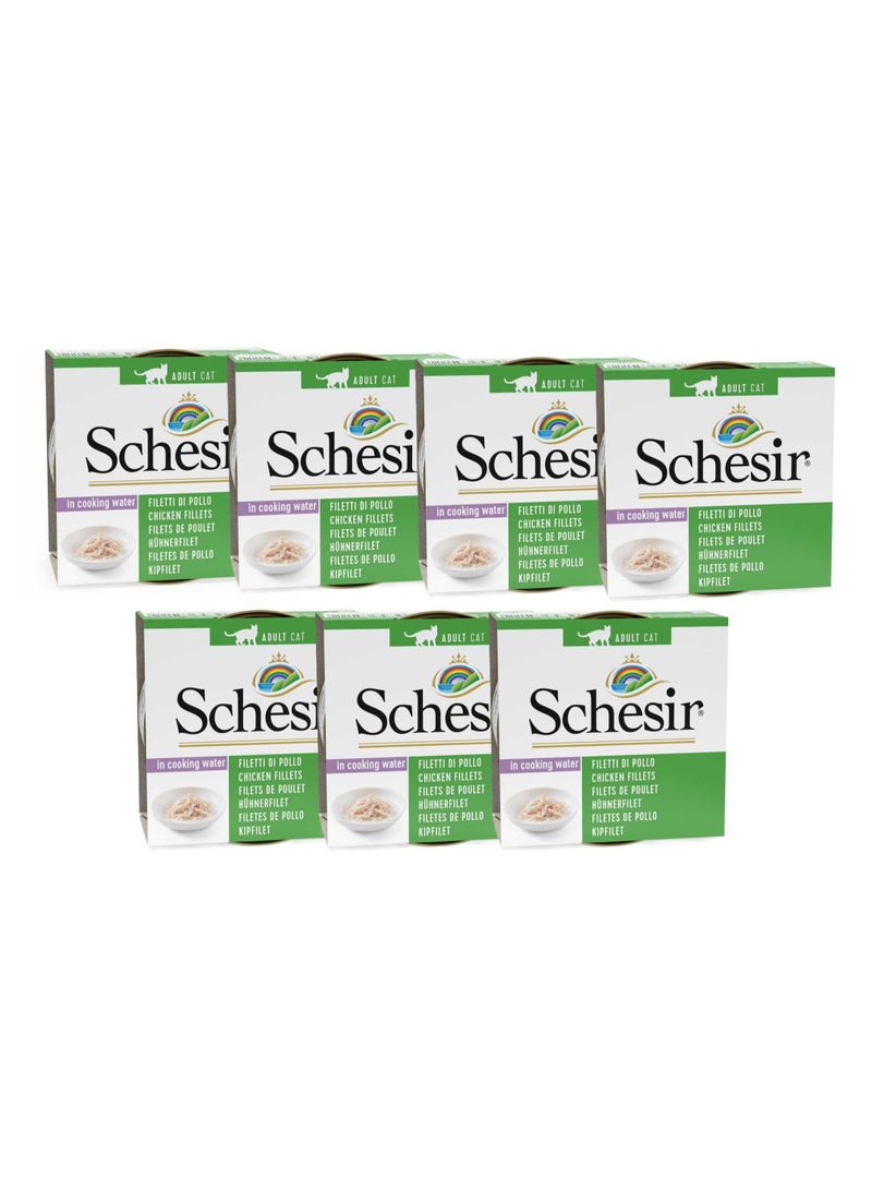 شيسر 7 قطع من طعام القطط الرطب - فيليه دجاج بنكهة طبيعية 7 × 85 جرام - Image 1