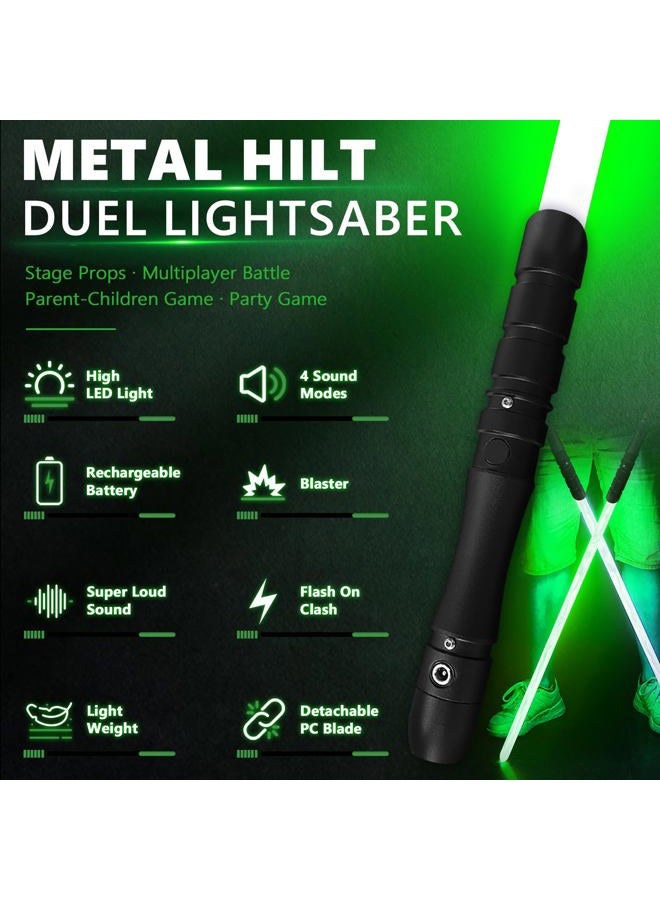 YDDSABER Lightsaber Black hilt Series,Jedi Sith Classic Led Light Saber Aluminum Hilt,Smooth Swing,Blaster,Locking Types,Support Realistic Dueling Battle(38.2inch-Green) - Image 4