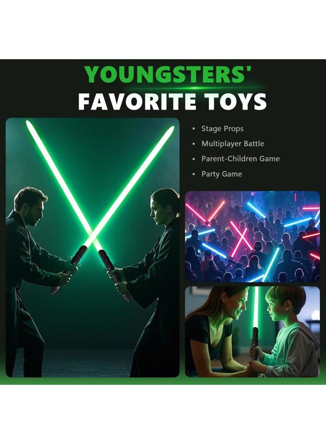 YDDSABER Lightsaber Black hilt Series,Jedi Sith Classic Led Light Saber Aluminum Hilt,Smooth Swing,Blaster,Locking Types,Support Realistic Dueling Battle(38.2inch-Green) - Image 5
