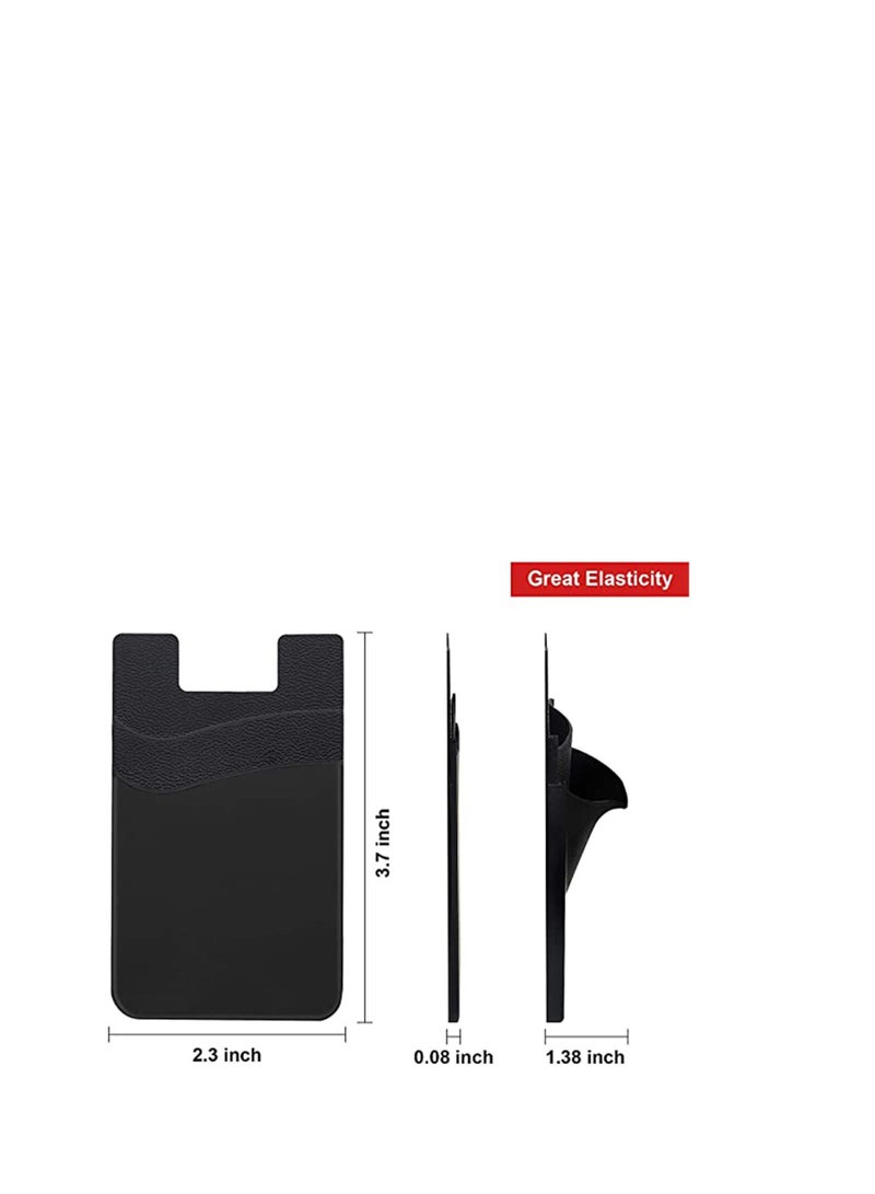 Y&D Phone Wallet, Senose Card Holder Stick On Silicone Credit for Back of Phone, Business & Id Compatible iPhone Android Any Smartphone - Image 2