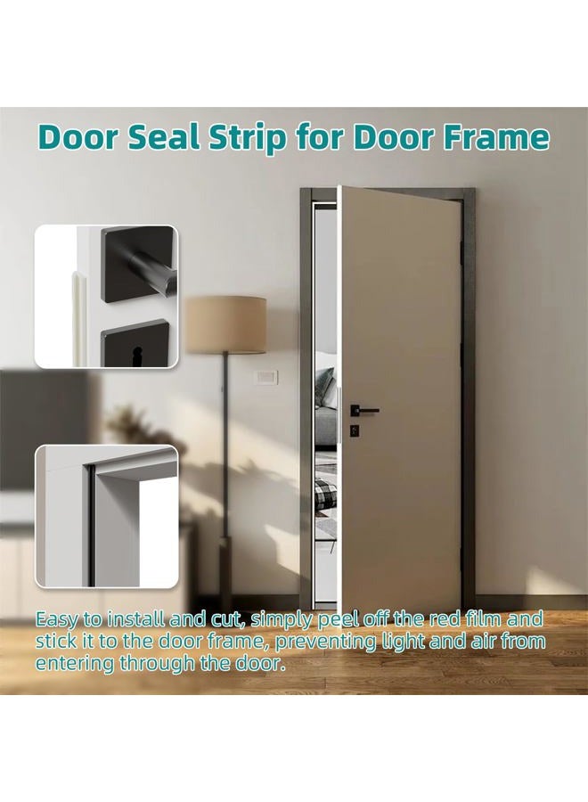 MUSRCYIO 19.7 Ft V-Shape Weather Stripping Door Seal Strip,Self Adhesive Foam Door Insulation Weatherstripping for Doors Frame/Window Seal,Door Soundproof Gap Filler Sealing Strip Window Draft Stopper,White - Image 5