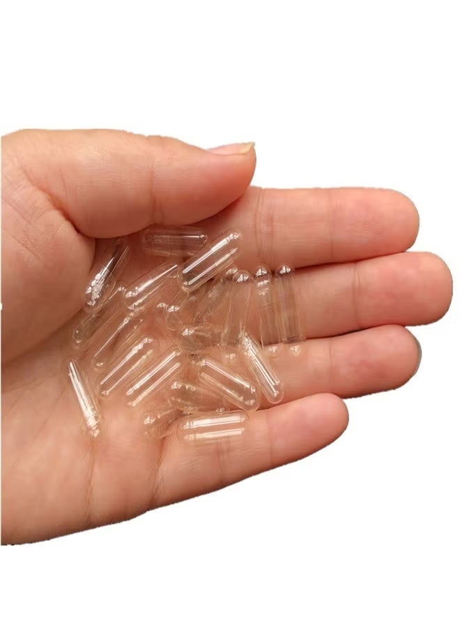 Risen 500 Count Empty Capsules Vegetarian Size 00 with Spoon Clear Fillable Veggie Pill Capsules 00 for Making Your Own Supplements - Image 2