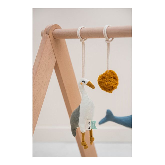 Trixie Wooden Activity Arch for Infants 6M+, Organic Cotton Hand-Eye Coordination Toy L45xW64cm - Image 3