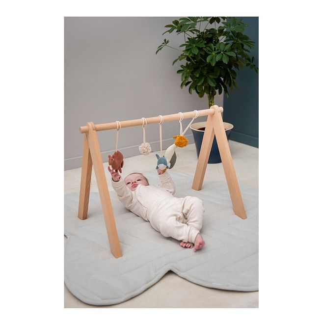 Trixie Wooden Activity Arch for Infants 6M+, Organic Cotton Hand-Eye Coordination Toy L45xW64cm - Image 4