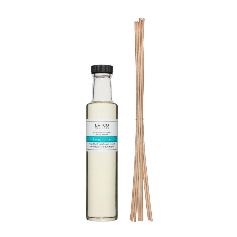 LAFCO New York Reed Diffuser Refill French Lilac 84 oz Up to 4Month Fragrance Life Includes Natural Wood Reeds Free of Dyes Propellants Made in The USA