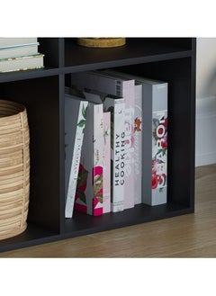 MODERN HOME 4-Cube Black Bookcase – Sleek Storage Organizer for Living Room & Home Office.  - Image 4