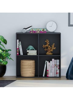 MODERN HOME 4-Cube Black Bookcase – Sleek Storage Organizer for Living Room & Home Office.  - Image 5