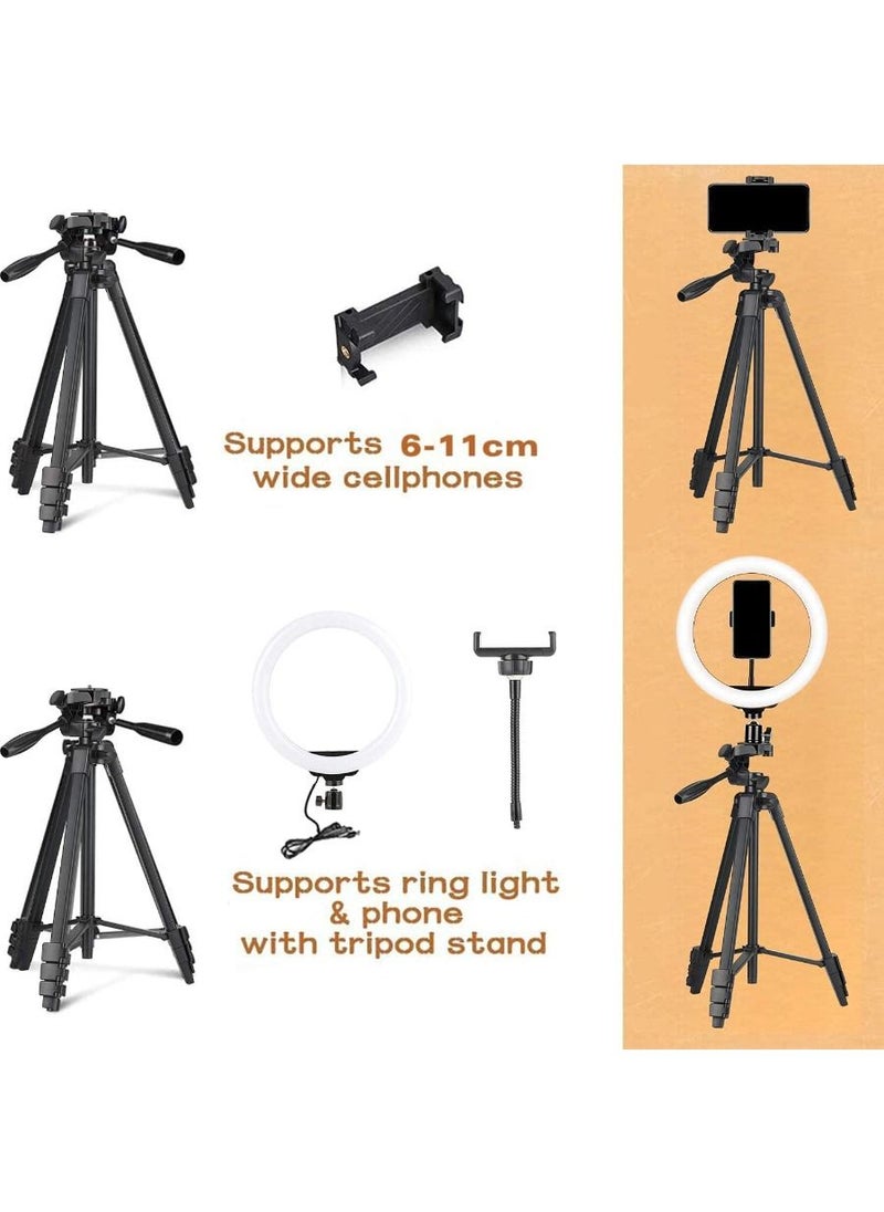 Selfie Ring Light with Tripod Phone Holder for Tik Tok YouTube Live Stream Makeup Led Ringlight for Vlog Photography with Tripod light ring for video recording