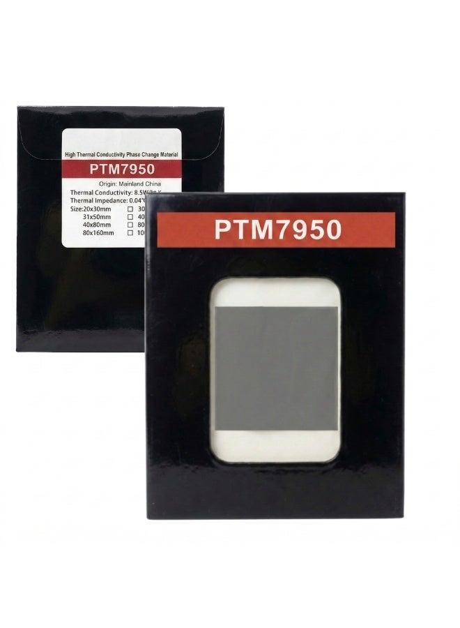 وسادة تبريد حرارية PTM7950 (بتغليف عادي)، مقاس 40x40x0.2 مم، بديل عالي الأداء للمعجون الحراري للابتوب وأجهزة الألعاب والمعالج (CPU) وكارت الشاشة (GPU) - Image 1