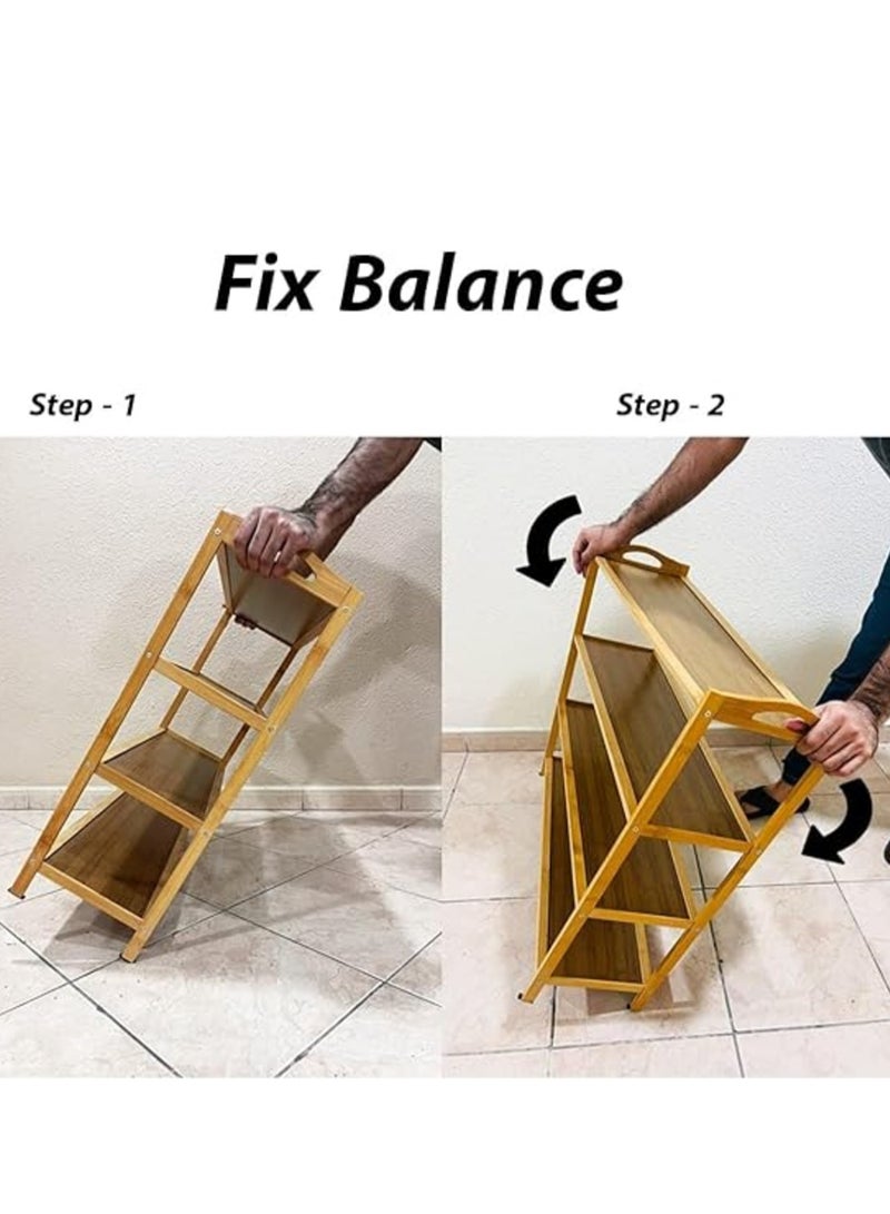 Blueland 7 Tier Wooden Shoe Rack, Bamboo Shoes Cabinet, Free Standing Entryway Shoe Tower Shelf, Shoes Organizer, Multi-Function Organizer, Boots Storage Shelf Modern House Furniture Home Office Stands - Image 3