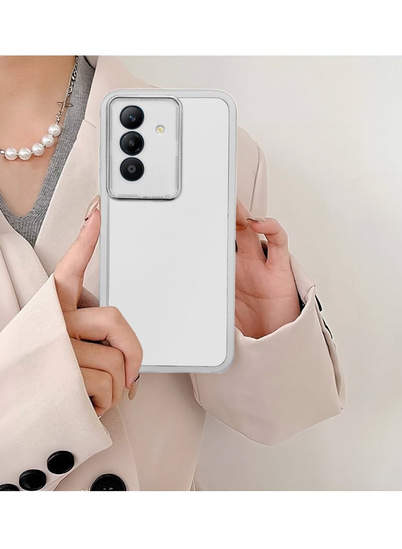 دبليو تيك سامسونج جالاكسي A56 5G 2025 / سامسونج جالاكسي A36 5G 2025 هاتف ناعم شفاف TPU سيليكون رفيع للغاية أنيق مطلي بالكهرباء غطاء الحافظة الخلفية للكاميرا - أبيض - Image 4