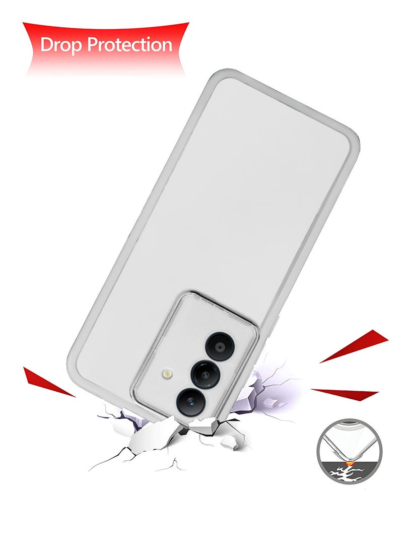 دبليو تيك سامسونج جالاكسي A56 5G 2025 / سامسونج جالاكسي A36 5G 2025 هاتف ناعم شفاف TPU سيليكون رفيع للغاية أنيق مطلي بالكهرباء غطاء الحافظة الخلفية للكاميرا - أبيض - Image 3