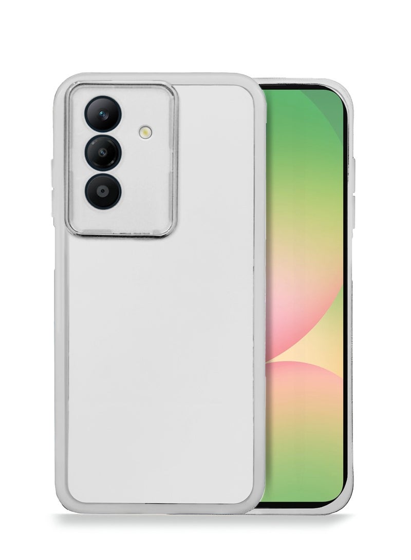 دبليو تيك سامسونج جالاكسي A56 5G 2025 / سامسونج جالاكسي A36 5G 2025 هاتف ناعم شفاف TPU سيليكون رفيع للغاية أنيق مطلي بالكهرباء غطاء الحافظة الخلفية للكاميرا - أبيض - Image 1