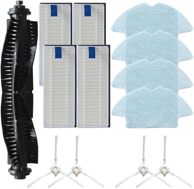 Replacement Brush Filter and Mop Cloth Kit Size A for Pet Hair and Dirt Removal - Image 1