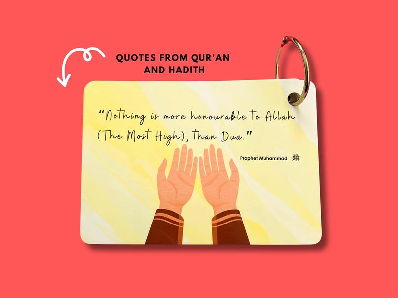 Hidaya Prints 20 Islamic Daily Dua Cards, Islamic Duas Gift for Children and Adults, Ramadan, Dua Cards Translation and Transliteration for Muslims - Image 5