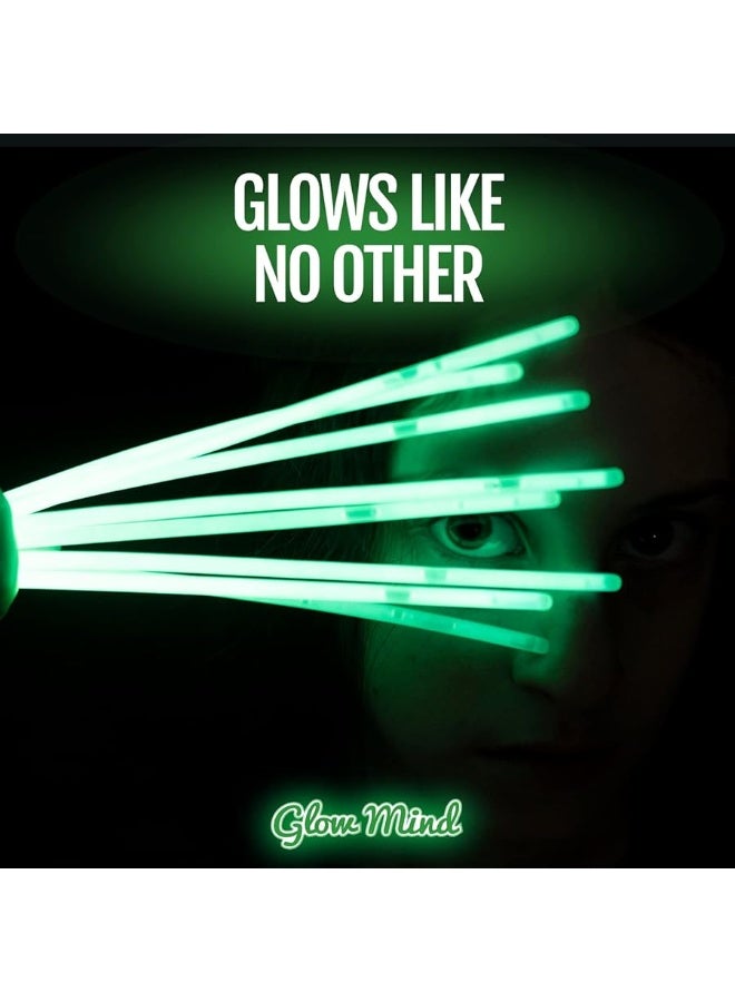 Glow Mind 300 Ultra Bright Glow Sticks Bulk - Halloween Glow in the Dark Party Supplies Pack - 8" Glowsticks Party Favors with Bracelets and Necklaces - Image 3