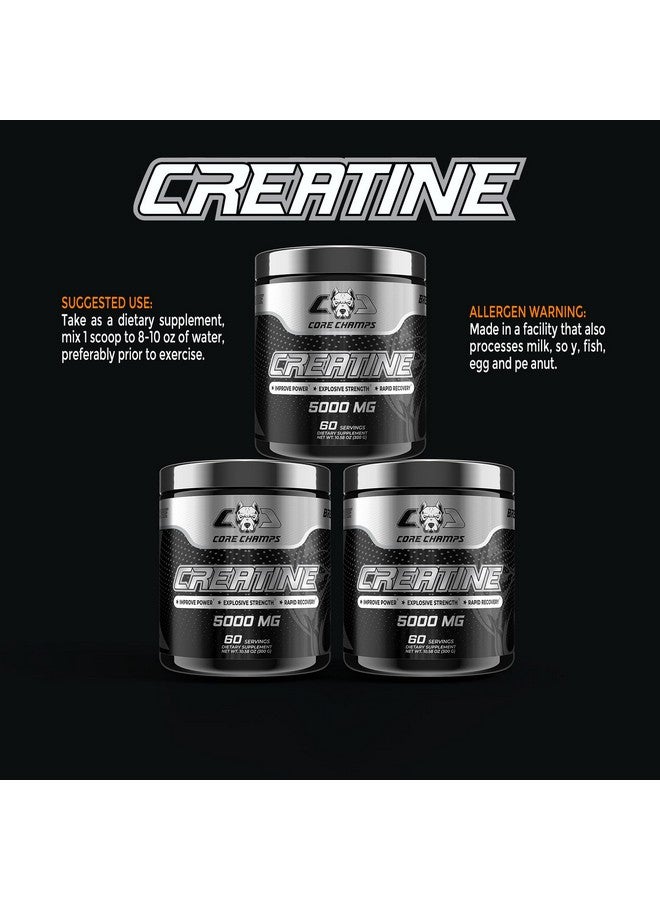 Core Champs Creatine for Men & Women | 5000mg 100% Pure Micronized Creatine | No Fillers or Additives | Power, Strength, Recovery | 60 Servings (Unflavored) - Image 4