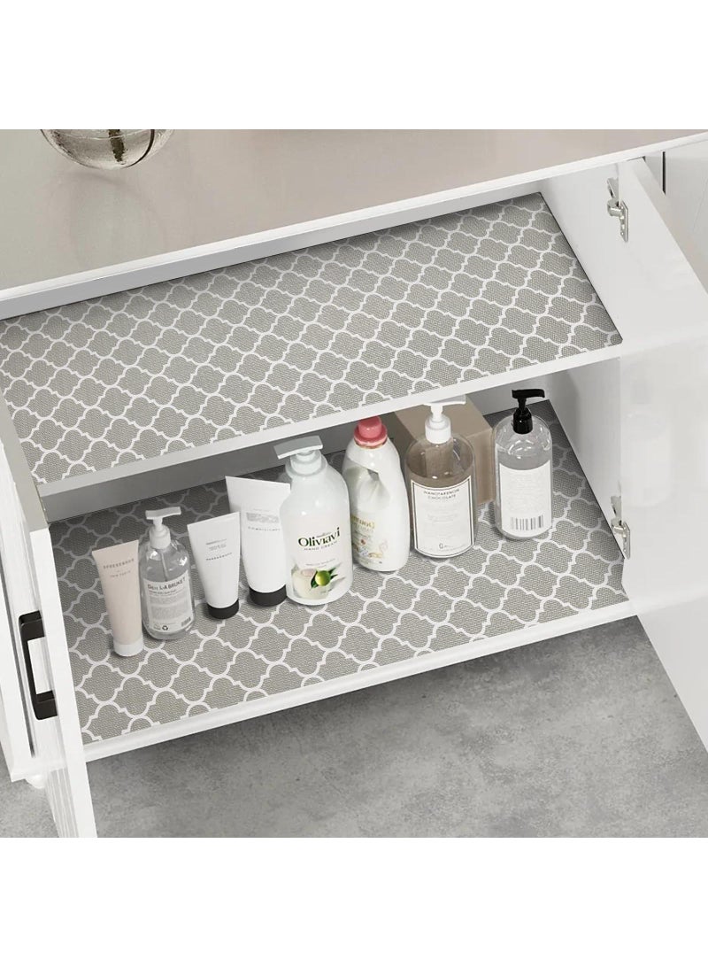 Loquat PVC Cabinet Mats Refrigerator Anti Slip Mats Waterproof And Oil Proof Mats Kitchen Drawer Storage Mats Dust Proof Mats Shelf Liners For Kitchen Cabinets Non Adhesive Cabinet Liner Non Slip Contact P - Image 2