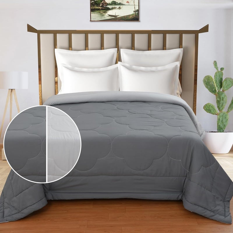 FRESH FROM LOOM FRESH FROM LOOM Summer Collection Solid Plain Micro Fibre Comforter Premium Reversible Dohar Double Weaved Quilt Double Bed Light Duvet Skin Friendly 90x100 in TC 200  - Image 2