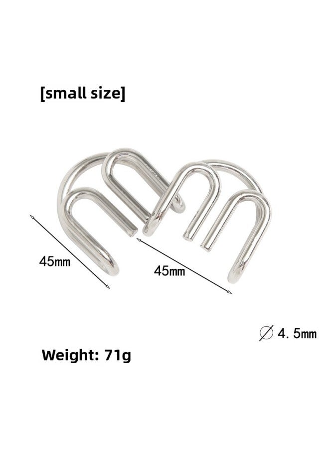 Loquat 【small Size】 Zinc Alloy Unlock Kongming Lock Luban Alloy Educational Toys Nine-chain Educational Unlock Buckle-Color:【small】metal Puzzle-claw - Image 1