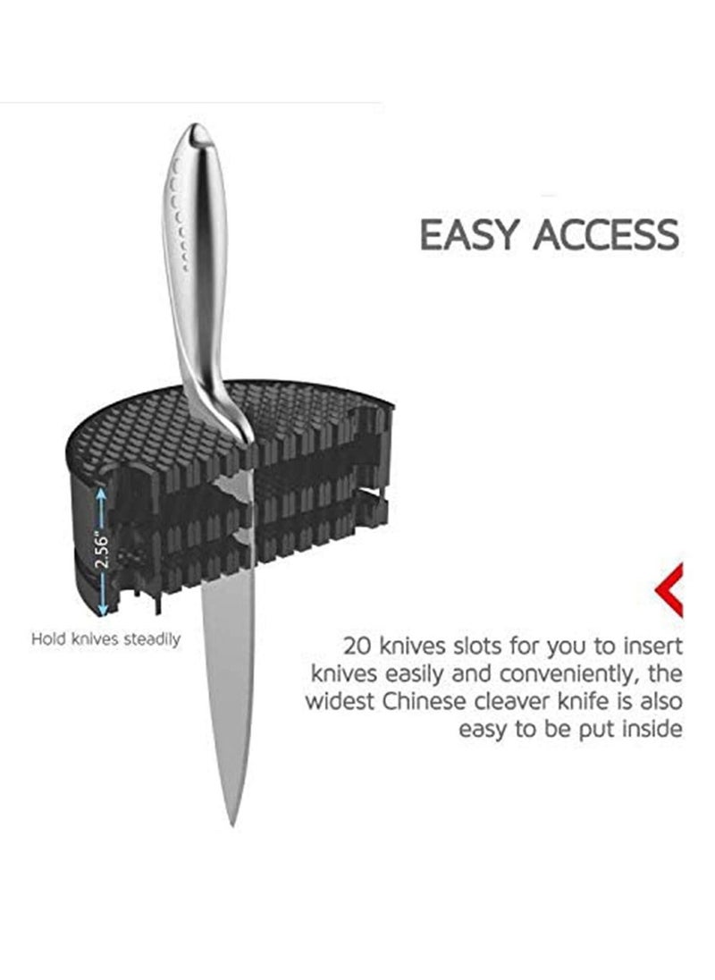Excefore - Universal Knife Blocks, Holders with Slots for Scissors and Sharpening Rod and Detach - Image 1