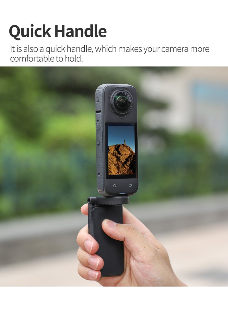 سني لايف حامل مغناطيسي لكاميرا Insta360 X5 X4، قاعدة حامل مغناطيسي على شكل حرف L مع محولات Arca QR مقاس 1/4 بوصة للحامل الثلاثي، لكاميرا Insta 360 X5 X4 X3 GO 3S، لكاميرا DJI Pocket 3 Action 5 Pro، لإكسسوارات GoPro - Image 4