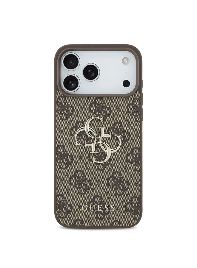 GUESS iPhone 17 Pro Max Case PU Leather With Big 4G & Classic Logo / Ultra Slim / lightweight design / Easy Installation - Brown